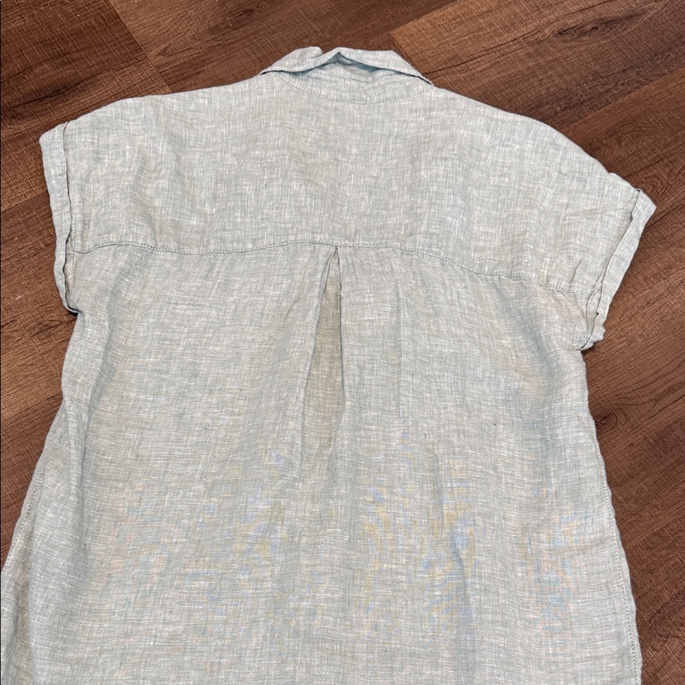Rachel Zoe 100% linen Button Down blouse - Picture 8 of 9